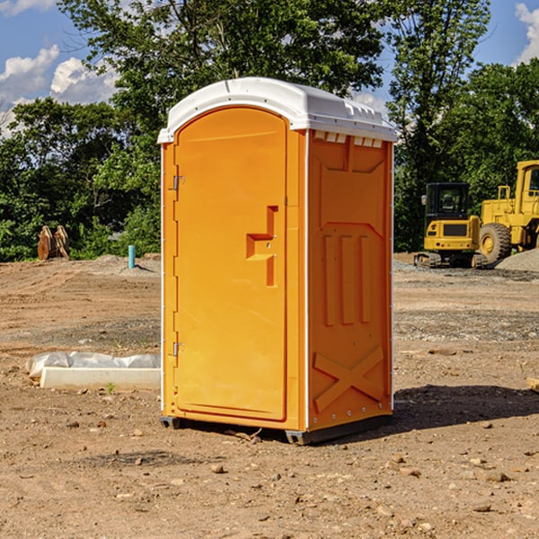 how often are the porta potties cleaned and serviced during a rental period in Harlan County